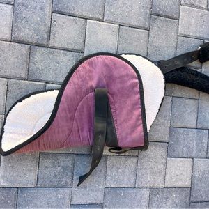 Purple toklat microsuede bareback pad with girth